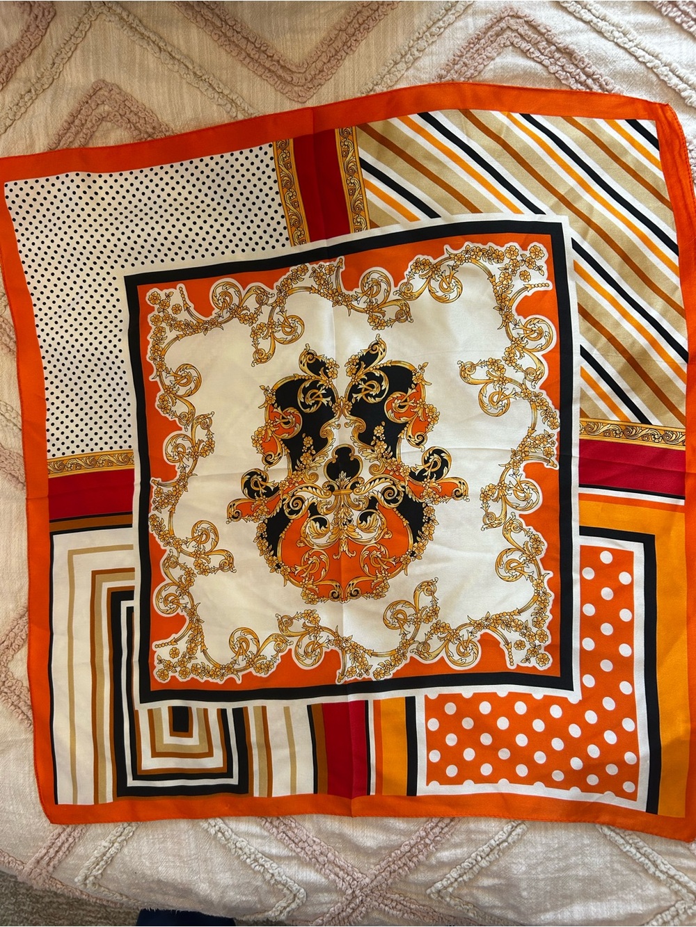 Vintage silk square scarf